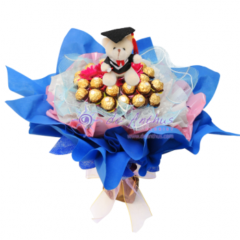 Flower & Chocolate Graduation Bouquet 