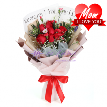Mothers Day Rose & Carnation Bouquet 