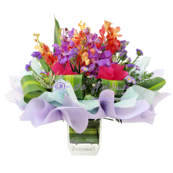 Mokara Orchid Vase Bouquet 