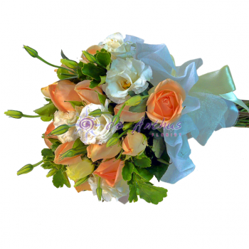 Rose & Eustoma Bridal Bouquet 