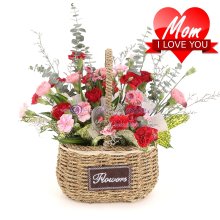 Mother's Day Carnation Flower Basket