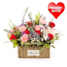 Valentine Flower Basket