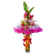 Clear Vase Flower Bouquet