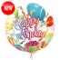 Add On - 18" Happy Birthday Transparent Balloon 