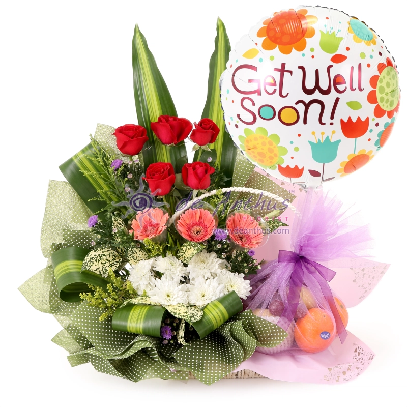 SJMC Flower & Fruit Basket FFB-41 with Balloon
