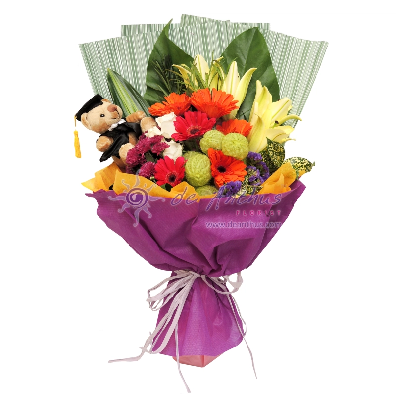 Mix Flower Graduation Bouquet-GRB-02