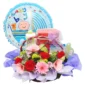 Newborn Gift Basket with Foil Balloon-Boy-NBG-03