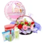 Newborn Gift Basket with Foil Balloon-Girl-NBG-03