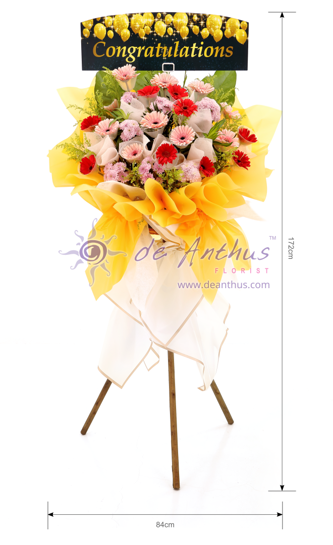 Congratulatory Flowers Tripod Stand GOF-36
