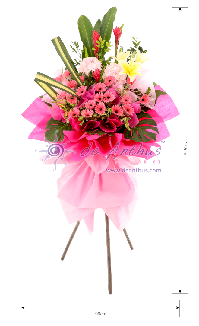 Pavilion Congratulatory Flowers Tripod Stand GOF-37
