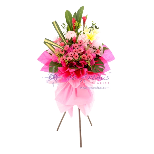Pavilion Congratulatory Flowers Tripod Stand GOF-37