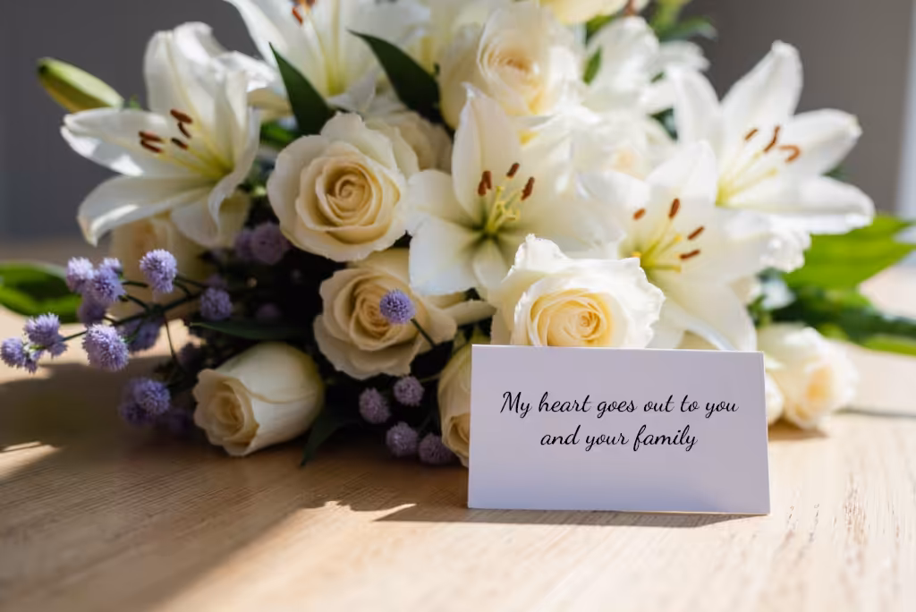 Sympathy flower messages that bring comfort