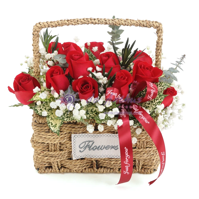 Timeless Love Rose Basket EFB-12