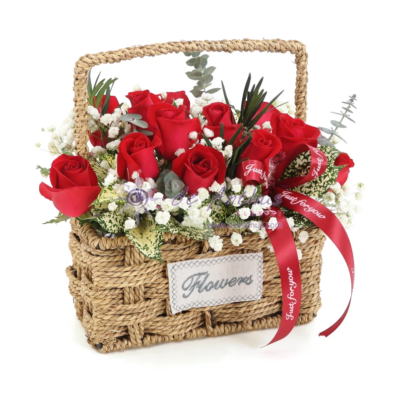 Timeless Love Rose Basket EFB-12