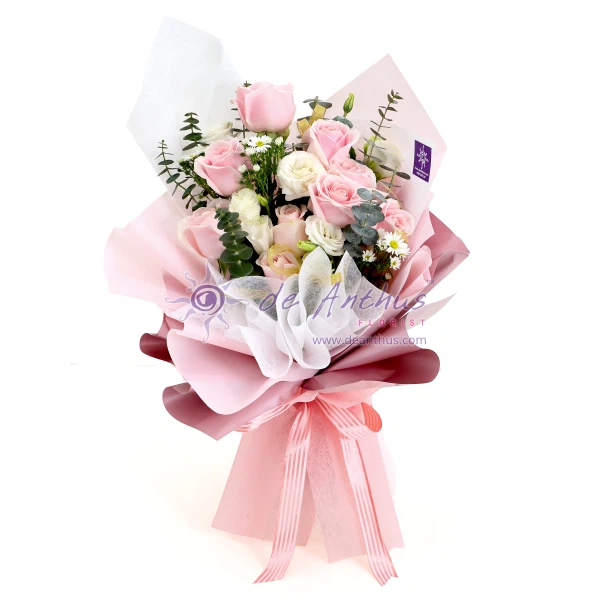 Rose & Eustoma Bouquet EHB-06