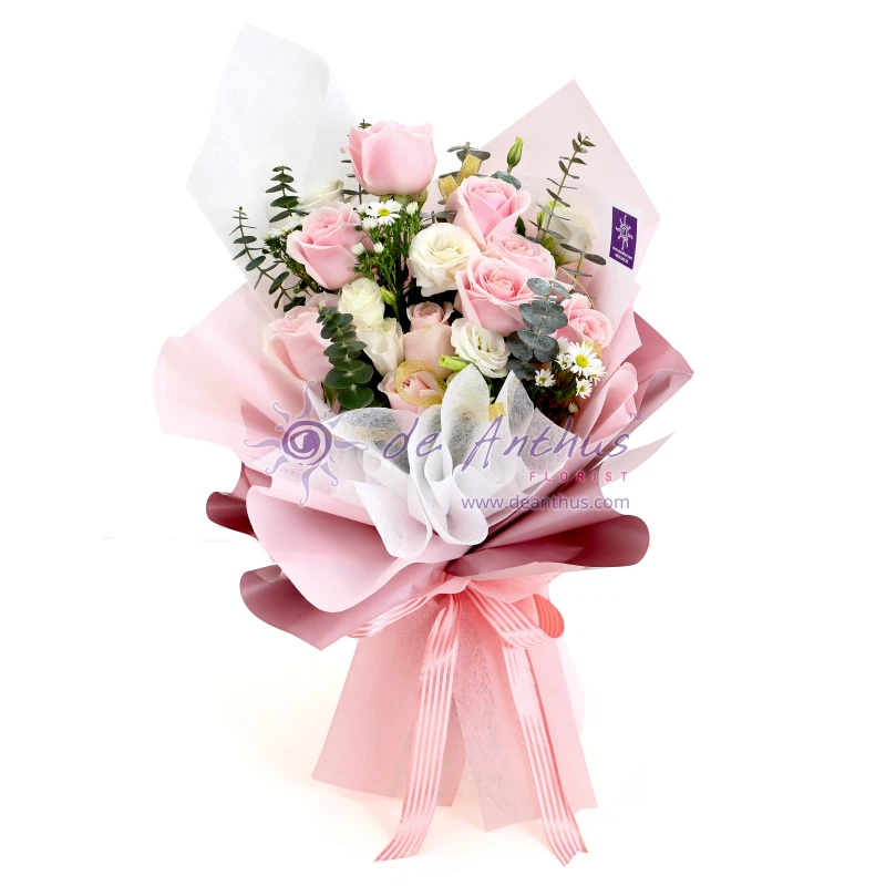 Rose & Eustoma Bouquet EHB-06