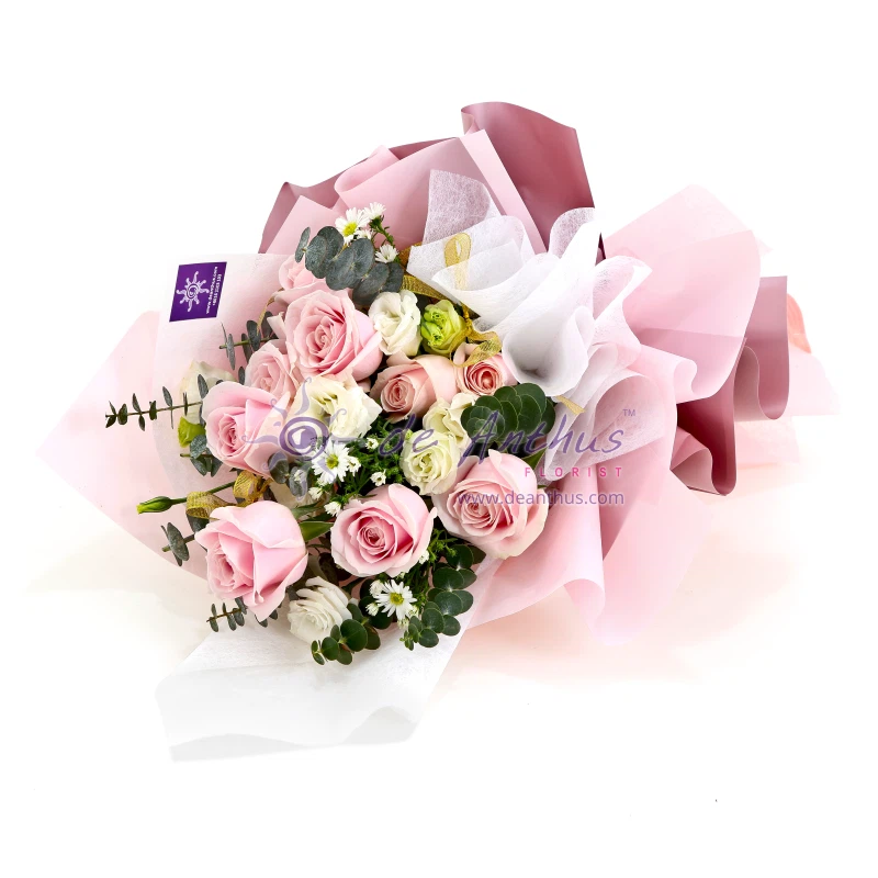Rose & Eustoma Bouquet EHB-06
