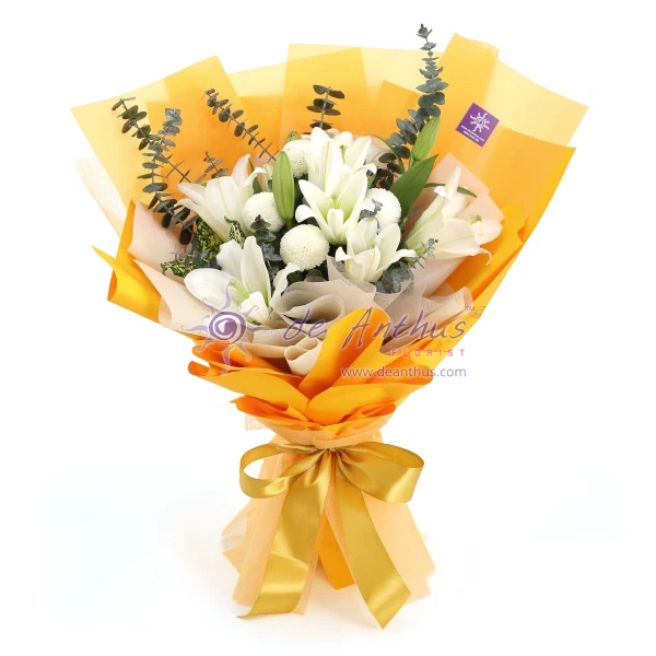 Madonna Lilies Bouquet EHB-16